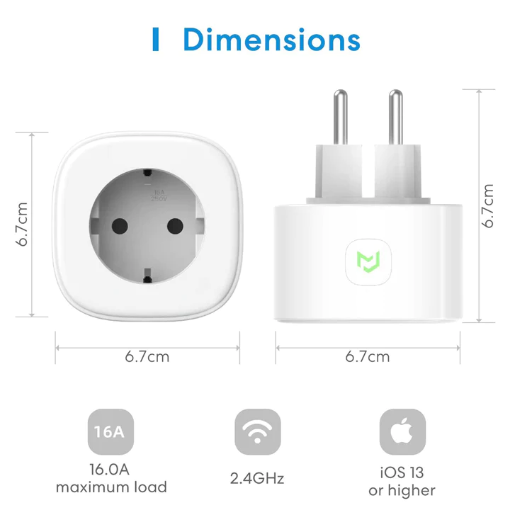 Meross Smart Wi-Fi Plug - MSS210HK (2-pack) - Bild 2