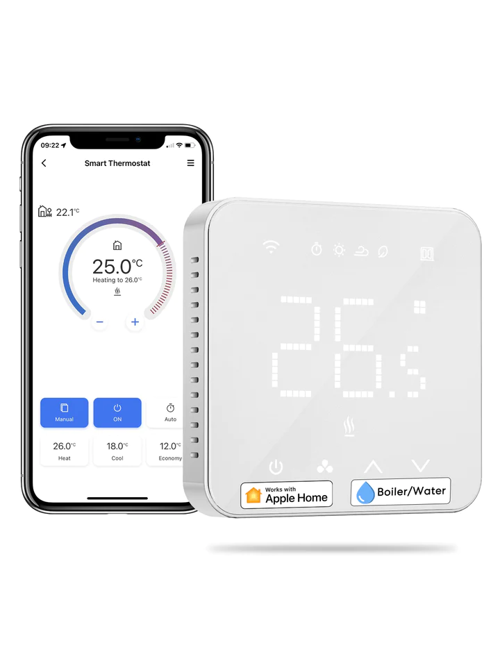 Meross Smart Wi-Fi Termostat för pannor/vattenvärmesystem - MTS200BHK